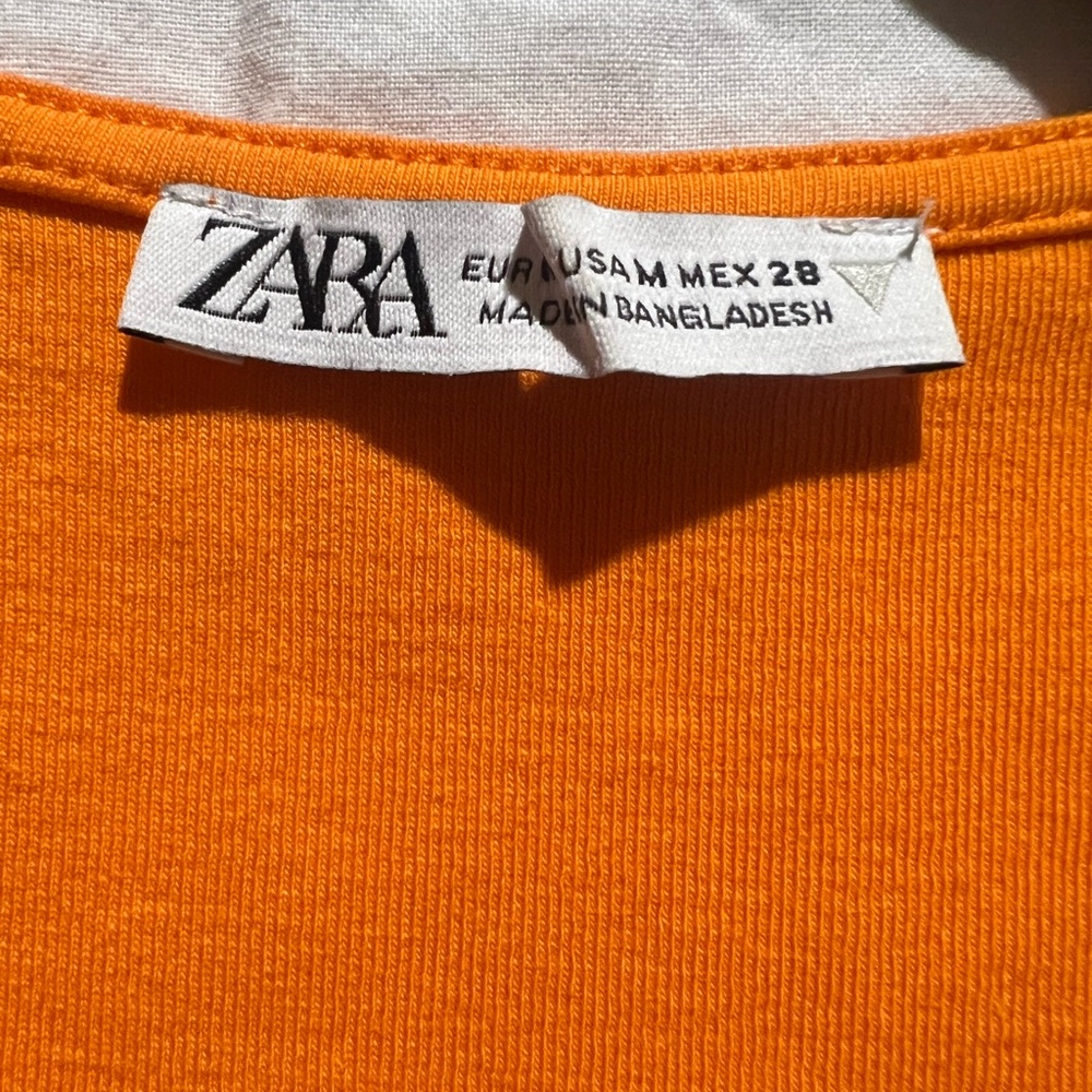 Zara’s Mini Sleeveless Orange Dress Sz:Medium - Picture 4 of 10